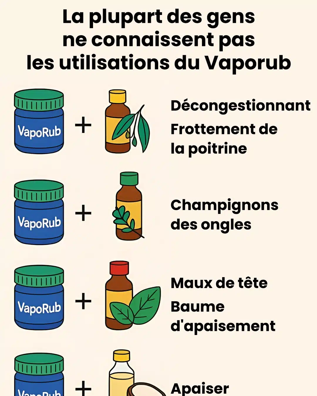 10 astuces avec du Vaporub