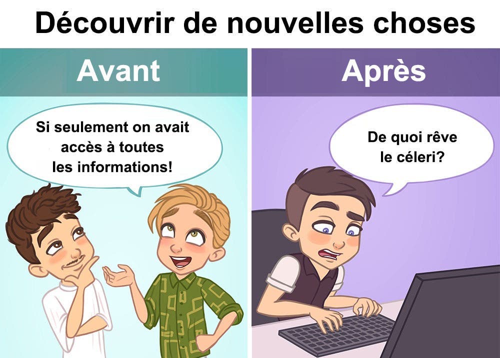illustrations qui montrent à quel point internet a changé nos vies