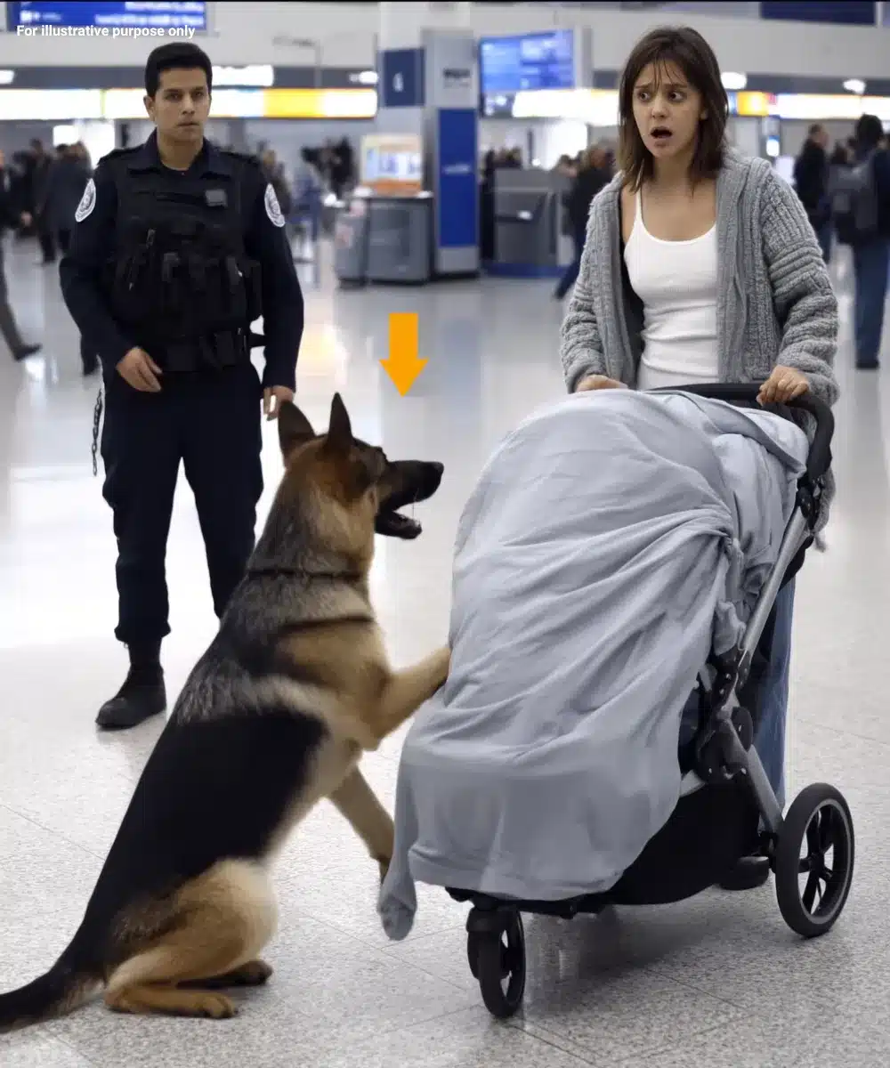 Luna, berger allemand policier, en alerte