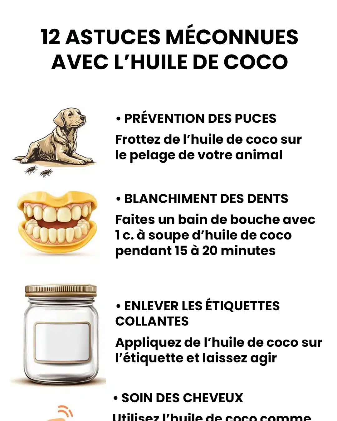 12 astuces avec de l'huile de coco que la plupart des gens ignorent
