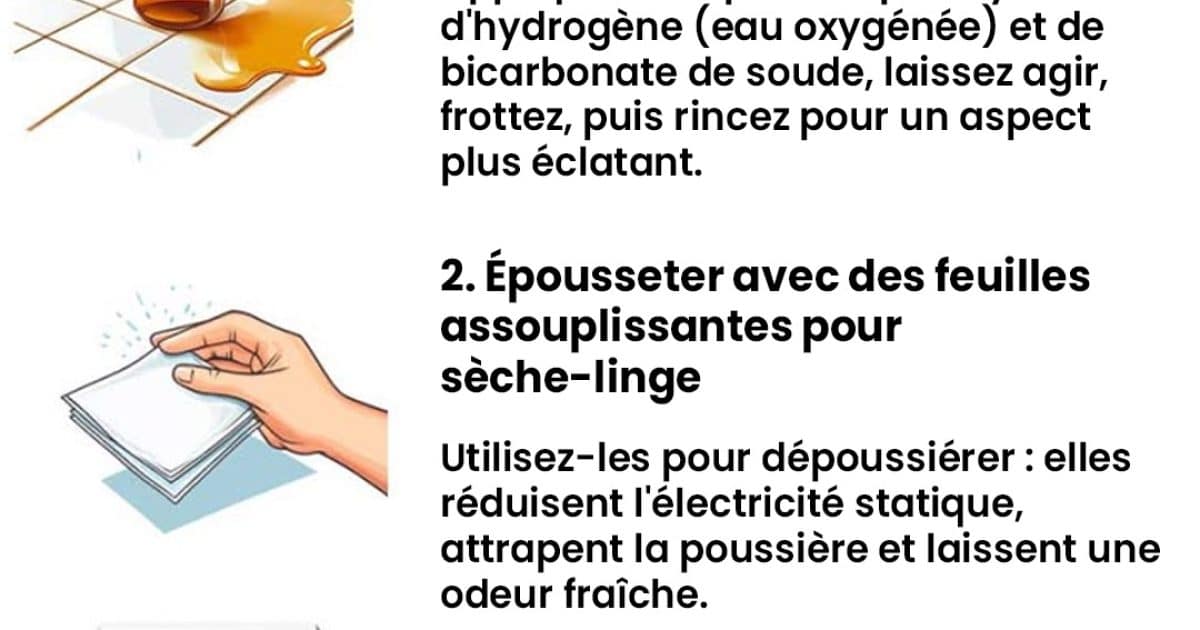 20 astuces de nettoyage pour la maison