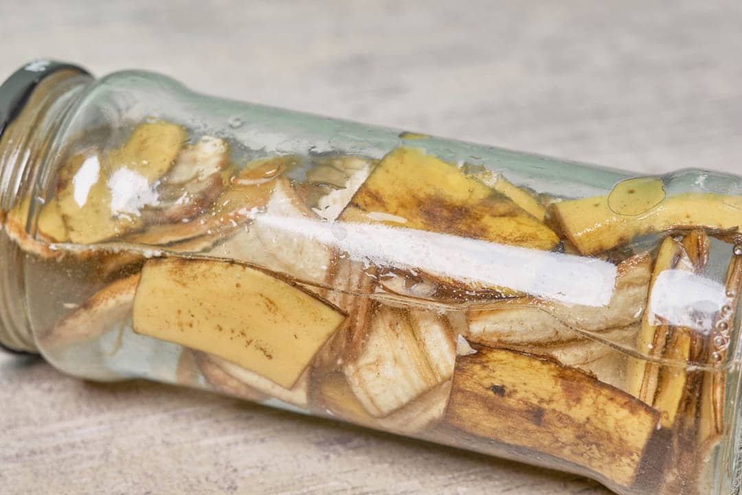 Étapes de préparation du liquide dans un bocal en verre