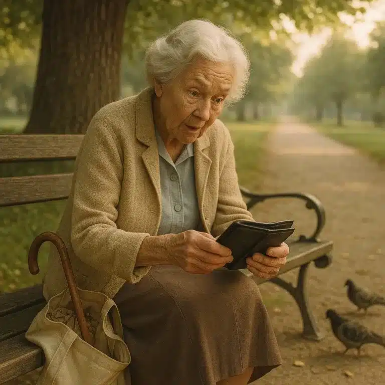 Portefeuille en cuir ouvert révélant des billets et une carte d'identité