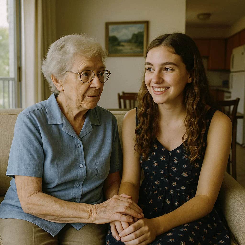 Portrait d'Hélène, grand-mère souriante