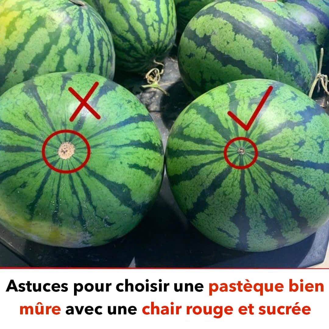 L’astuce pour choisir une pastèque mûre avec la chair bien rouge et sucrée 