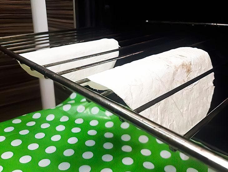 Pliez votre galette  et placez-la sur la grille