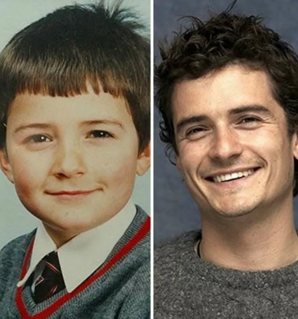 Orlando Bloom enfant avec un regard malicieux