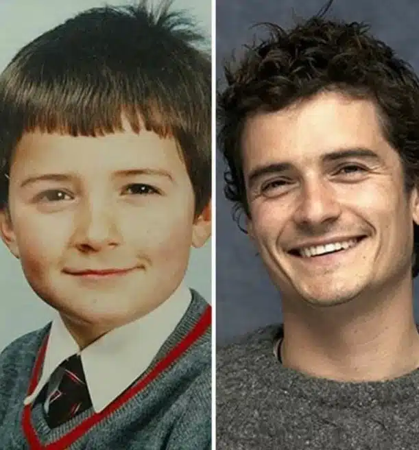 Orlando Bloom enfant avec un regard malicieux