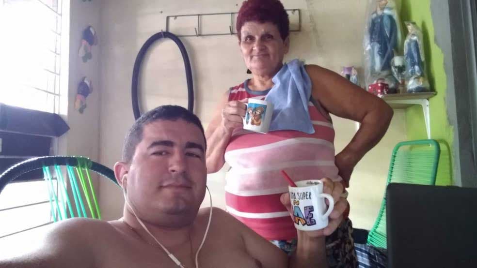 Walter Marinho dos Reis et sa mère