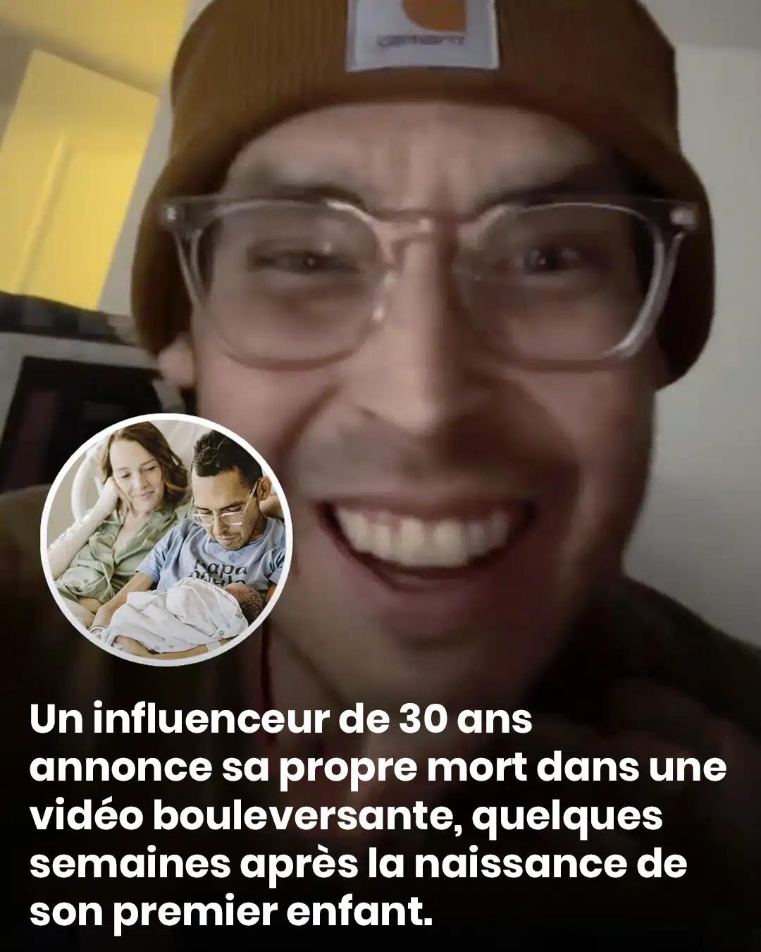 À 30 ans, un influenceur annonce sa propre mort dans une vidéo bouleversante, quelques semaines seulement après la naissance de son premier enfant