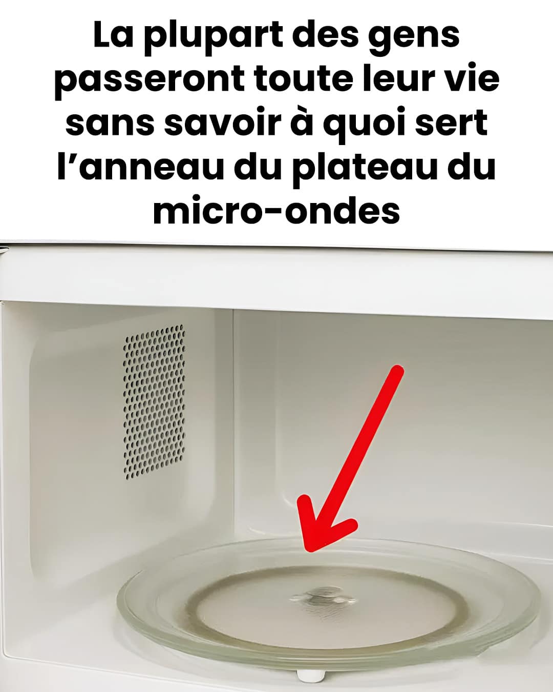 À quoi sert l’anneau du plateau du micro-ondes ?