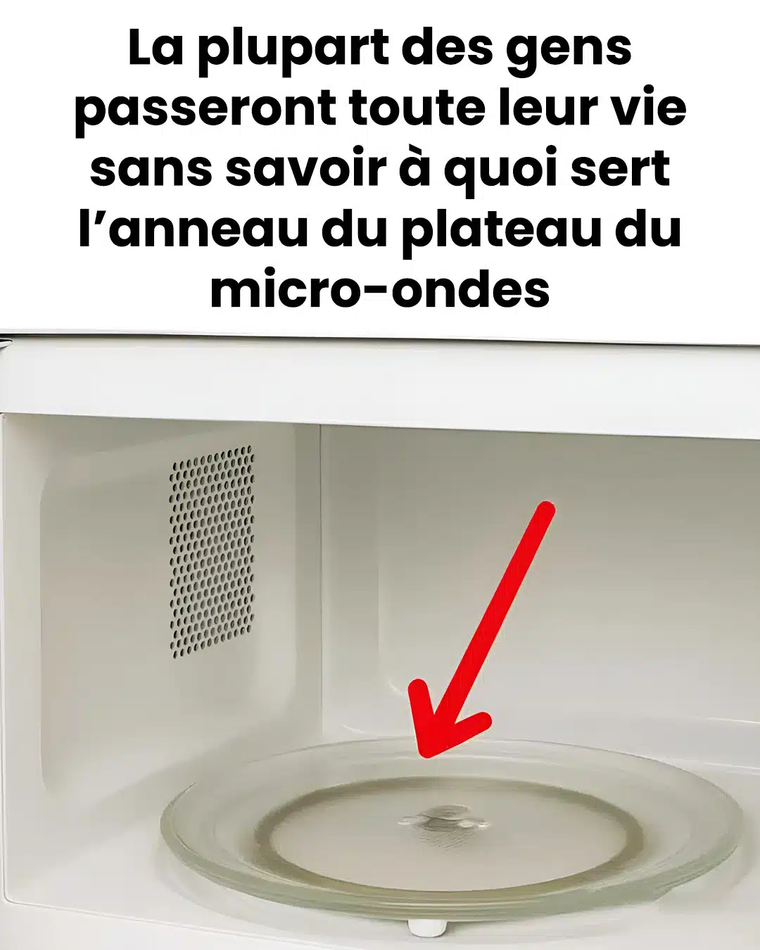 À quoi sert l’anneau du plateau du micro-ondes ?