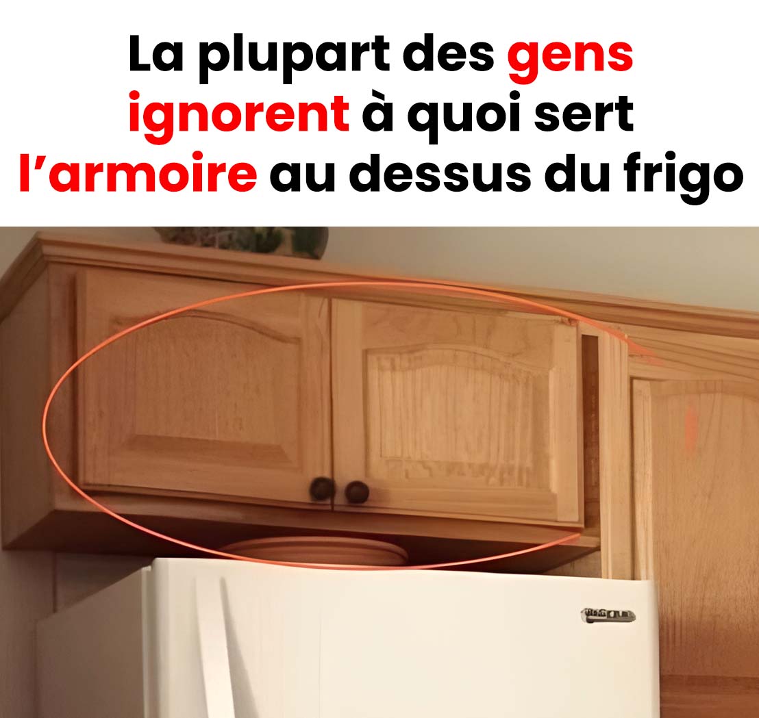 À quoi sert l’armoire au dessus du frigo ?