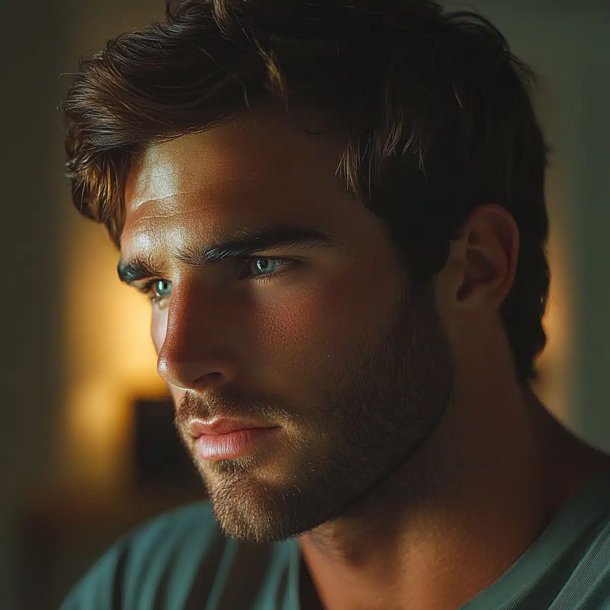 Un vieux téléphone portable tenu dans une main, ambiance mystérieuse