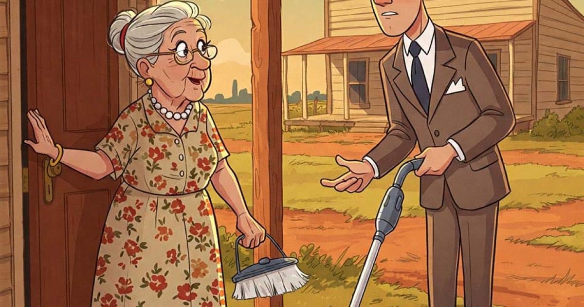 Blague du jour : Le vendeur et la vieille dame