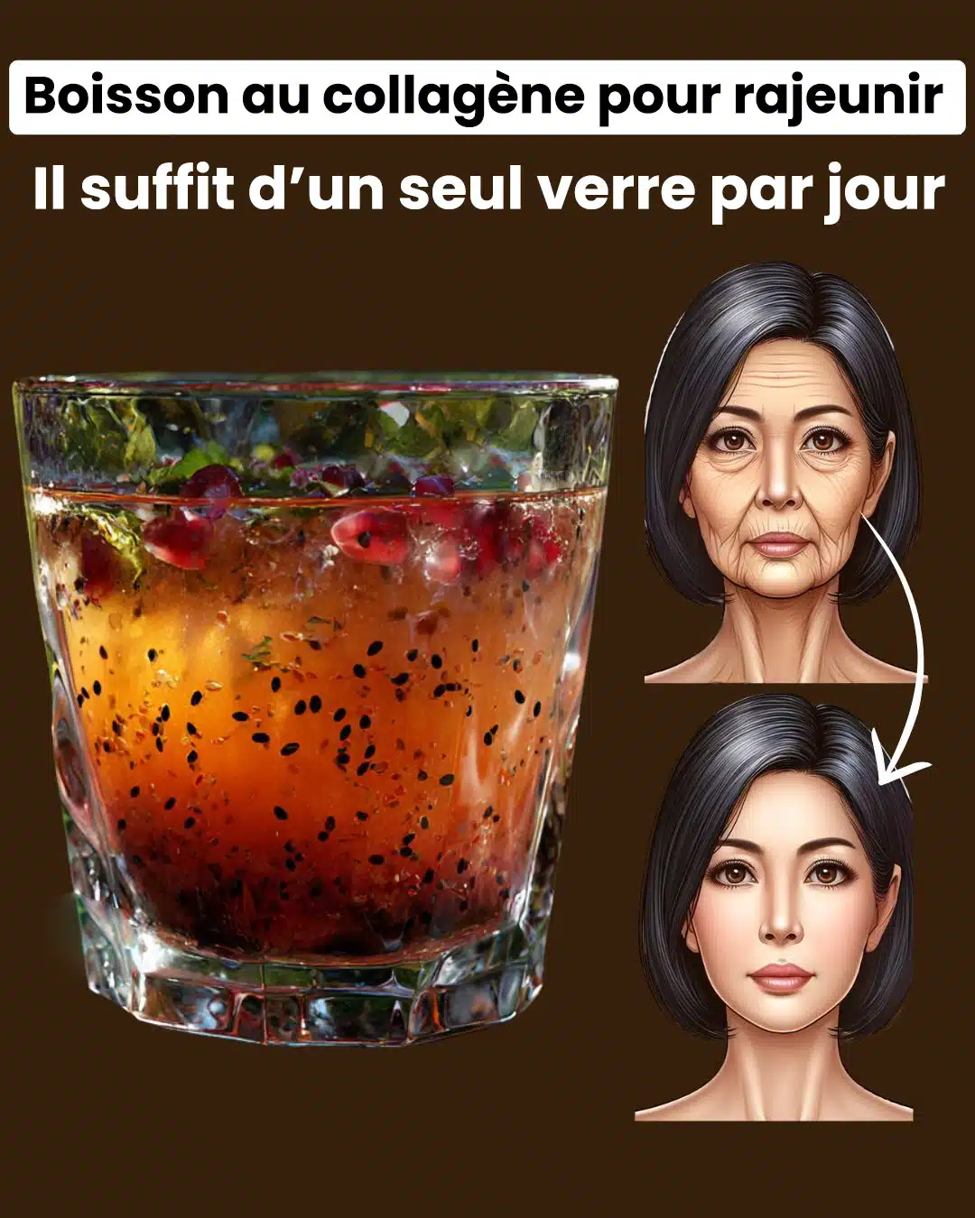 Boisson au collagène pour une peau jeune
