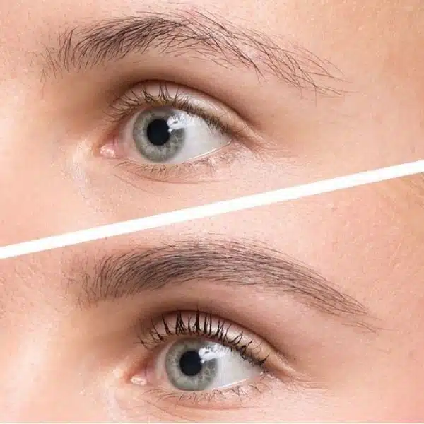 Comparaison avant-après soin des sourcils