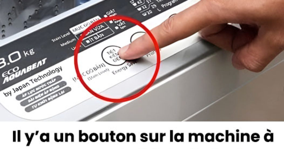Ce bouton sur la machine à laver qui peut réduire la facture d’électricité de 65 %