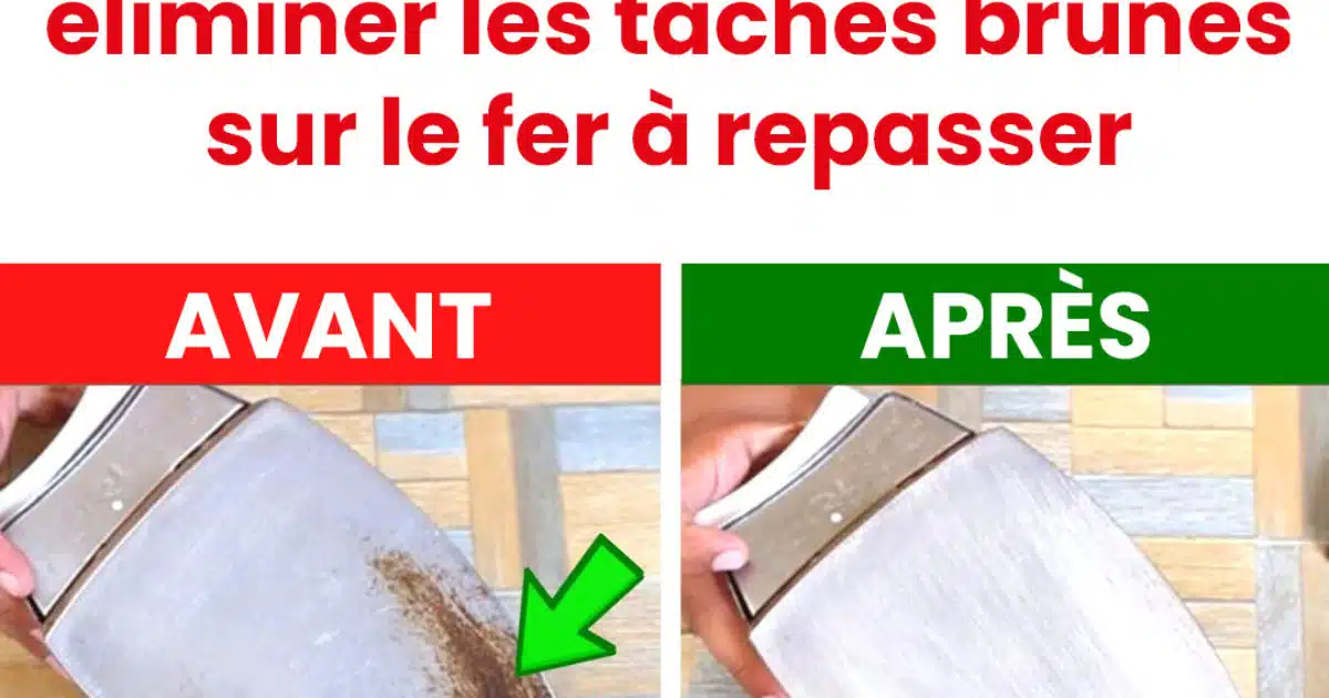 Comment faire disparaître les taches brunes sur un fer à repasser ?