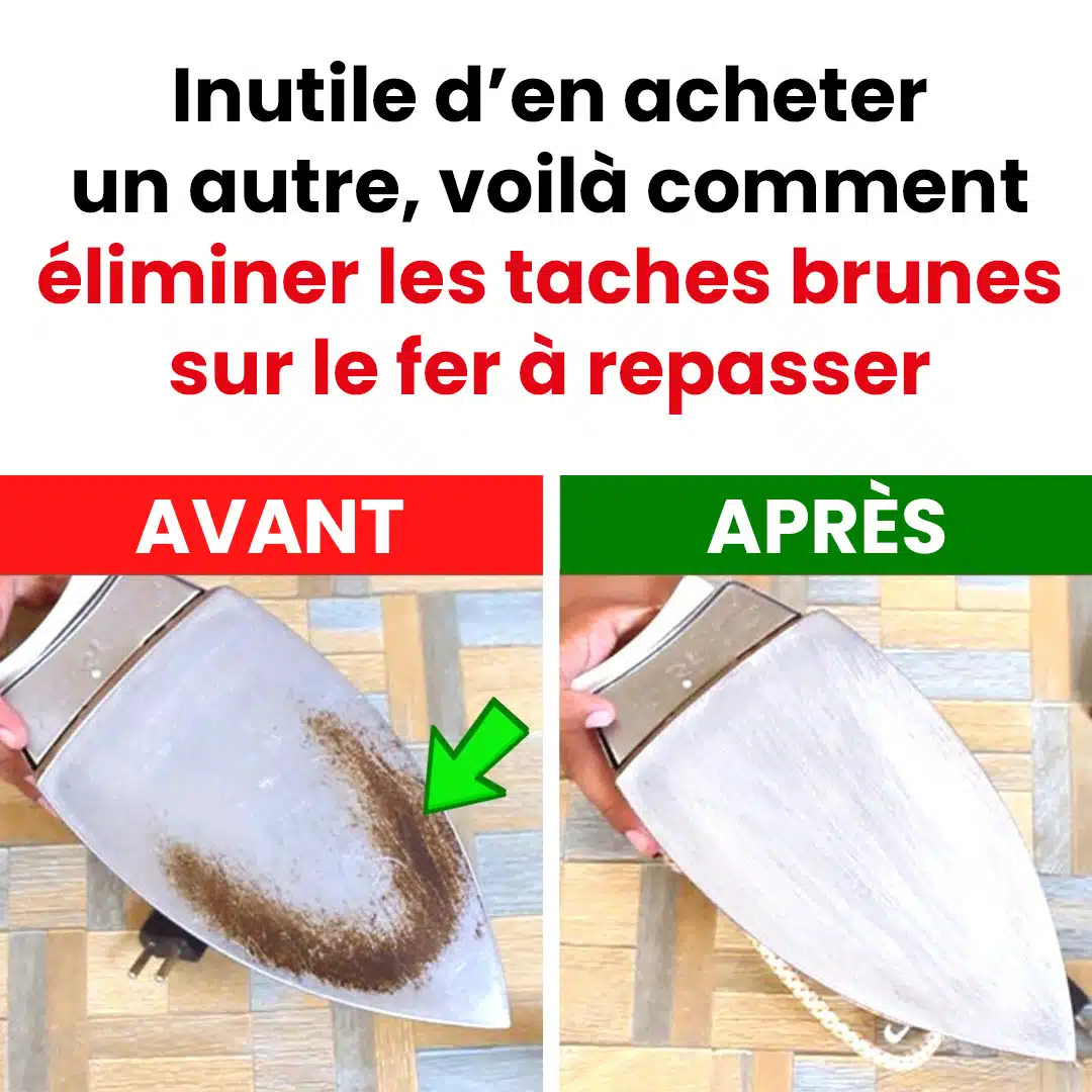 Comment faire disparaître les taches brunes sur un fer à repasser ?