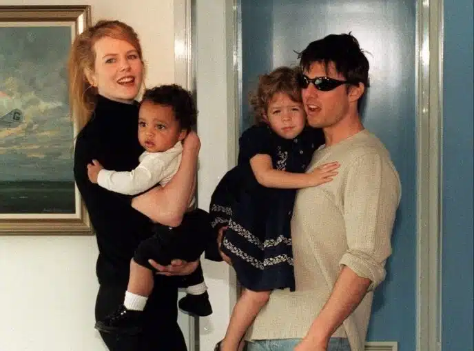 Isabella et Connor enfants avec Tom Cruise