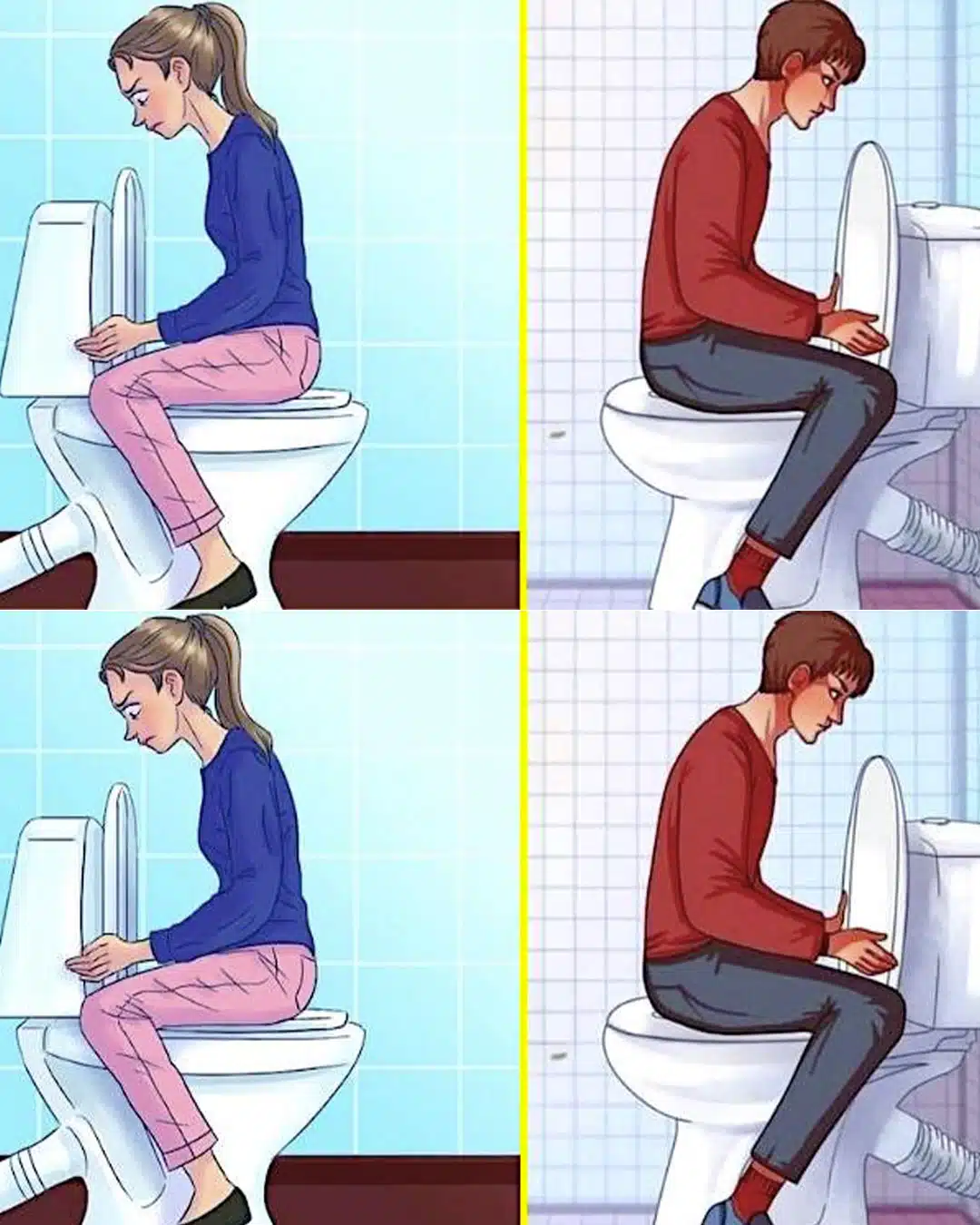 De plus en plus de personnes s’installent aux toilettes en étant tournées vers l’avant, pour 10 raisons surprenantes