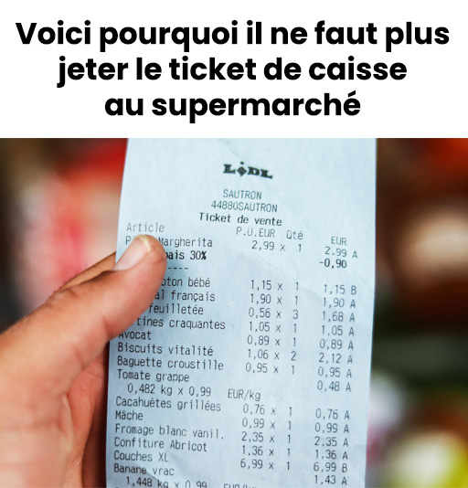 Découvrez pourquoi il est essentiel de toujours prendre votre ticket de caisse au supermarché