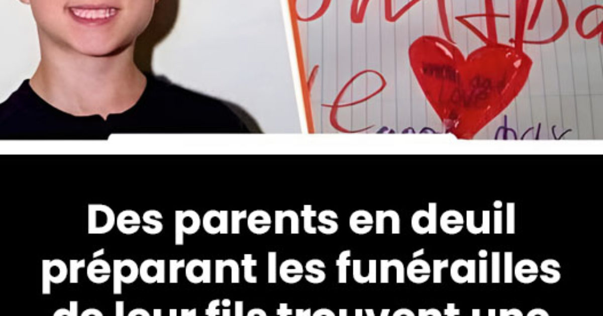 Des parents retrouvent un message que leur a laissée leur fils avant de mourir
