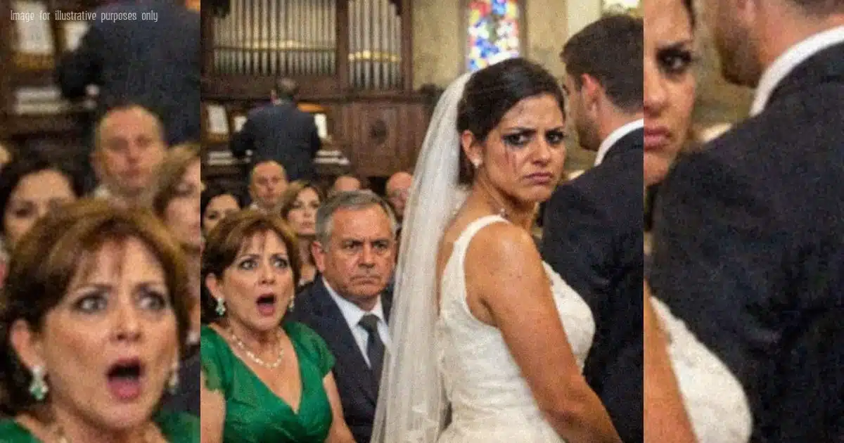 Moment de tension et de révélation lors d'une cérémonie de mariage