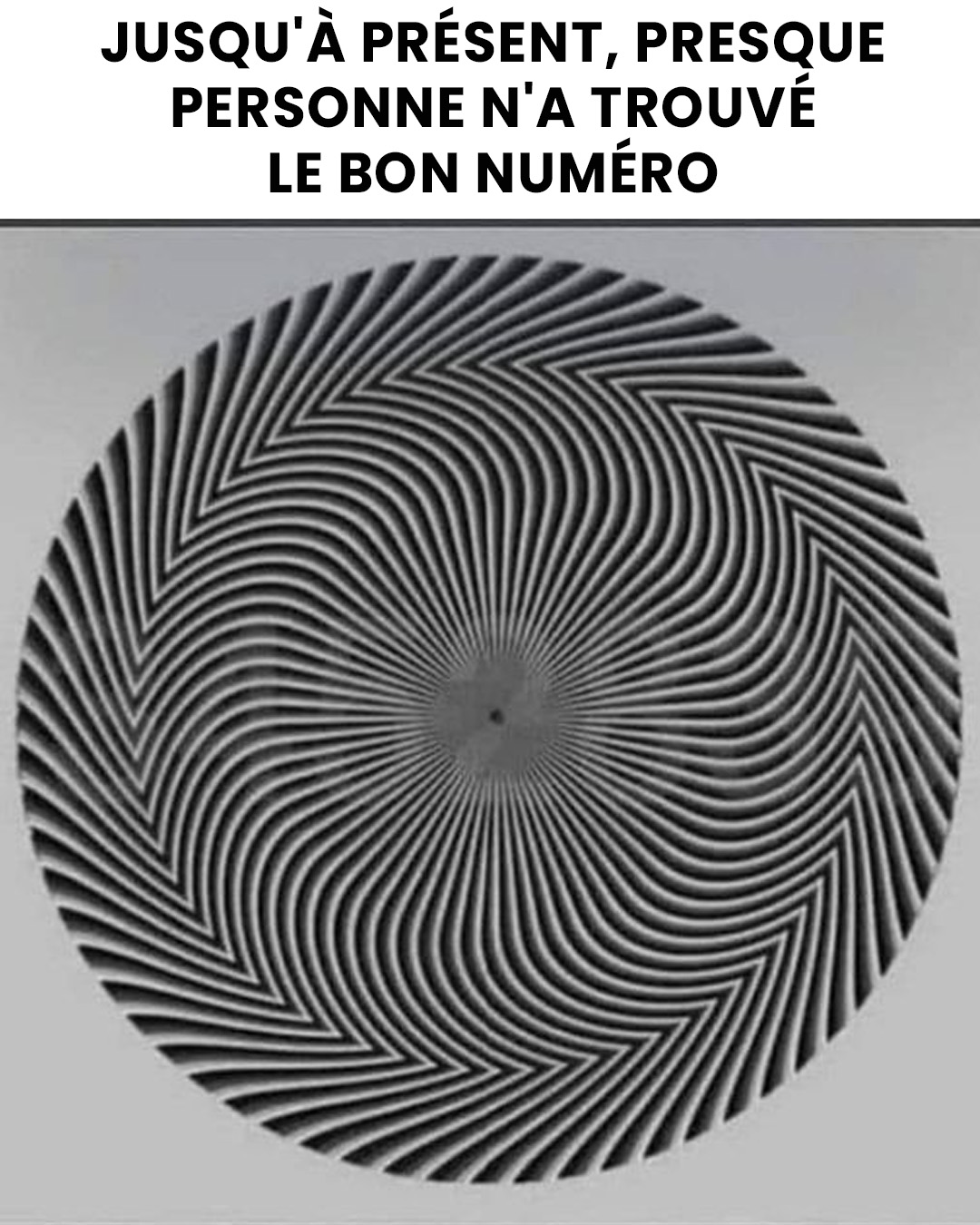 Etes-vous capable de trouver le bon numéro ?