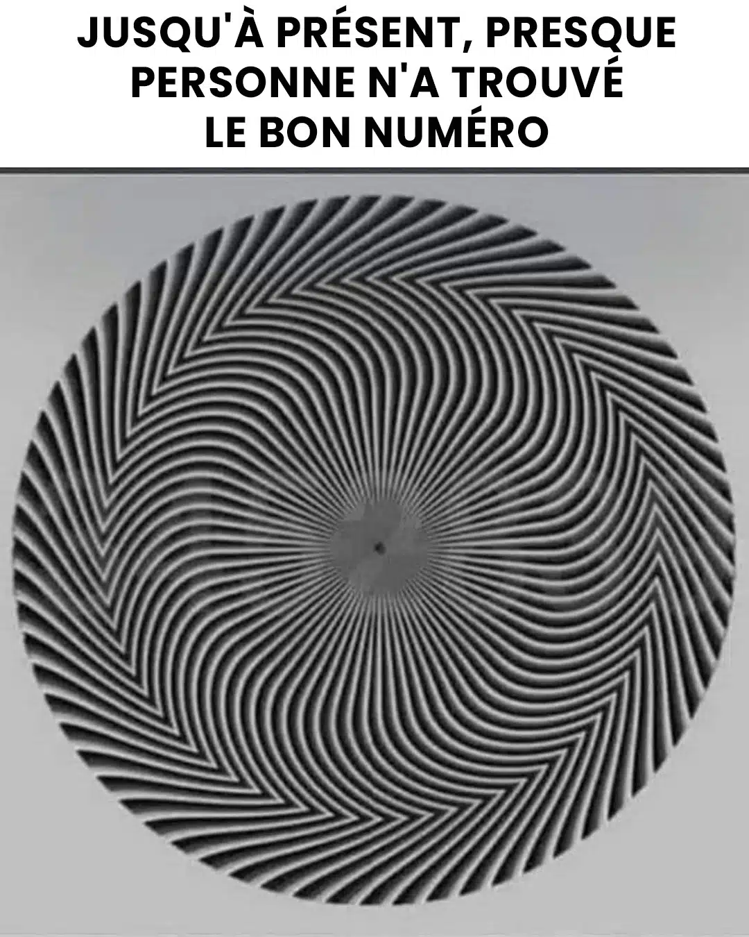 Etes-vous capable de trouver le bon numéro ?