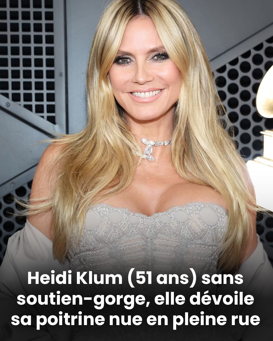Heidi Klum (51 ans) sans soutien-gorge, elle dévoile sa poitrine en pleine rue
