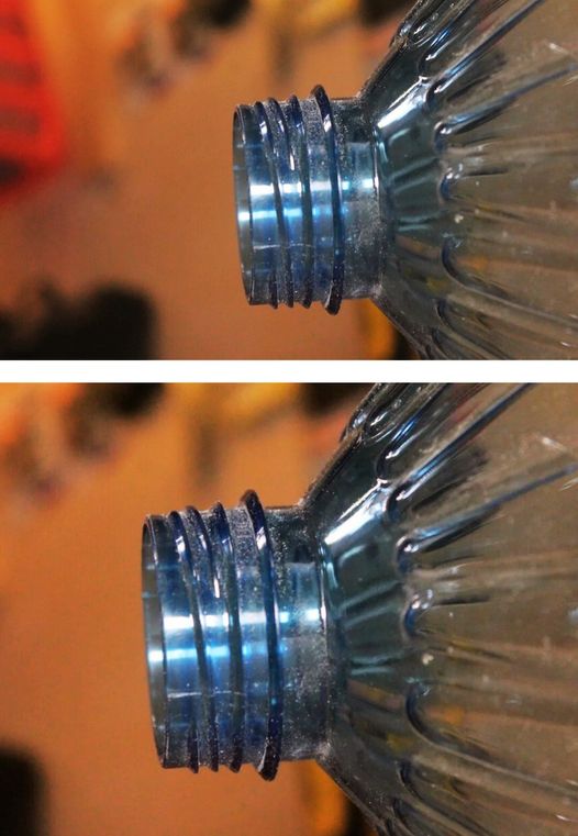 Il a aperçu une idée brillante utilisant une bouteille en plastique chez son voisin, par-dessus la clôture, et s'est empressé de la reproduire chez lui !