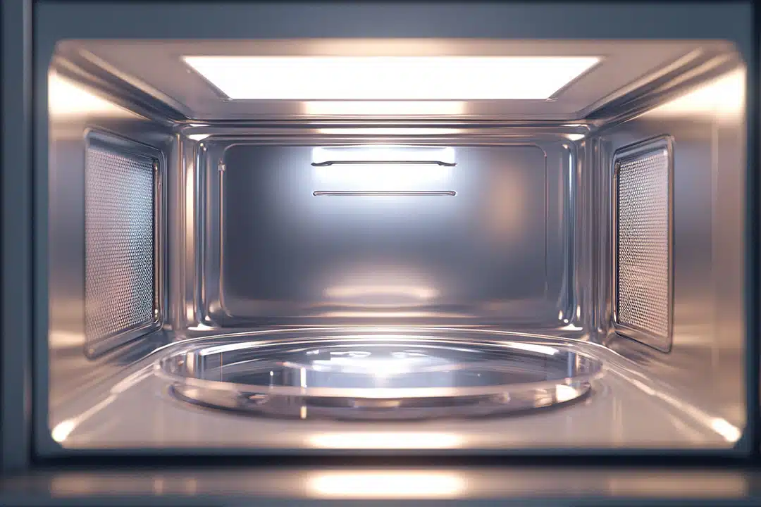 Intérieur d'un micro-ondes propre