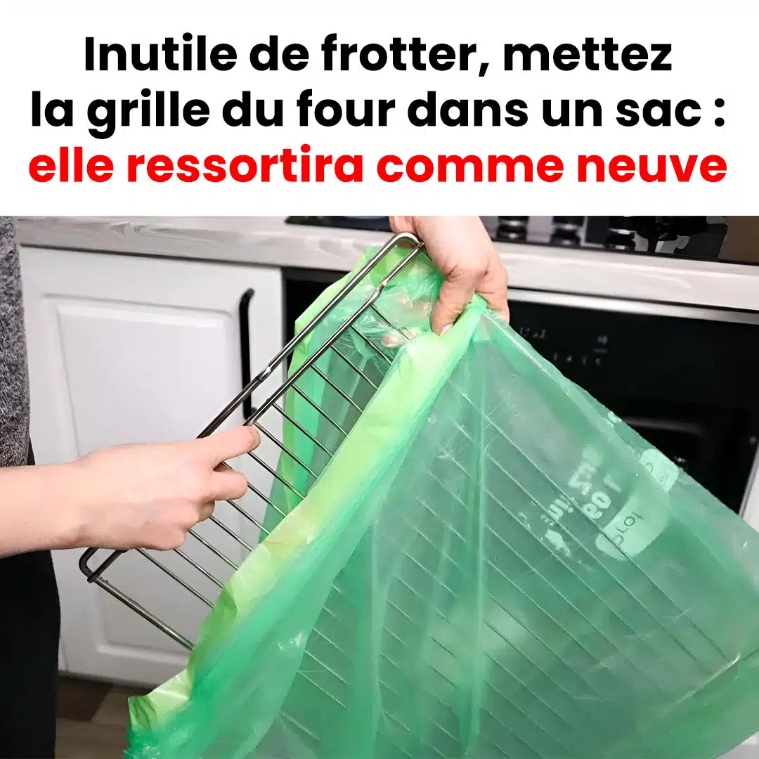 Inutile de frotter, mettez la grille du four dans un sac plastique : elle ressortira comme neuve