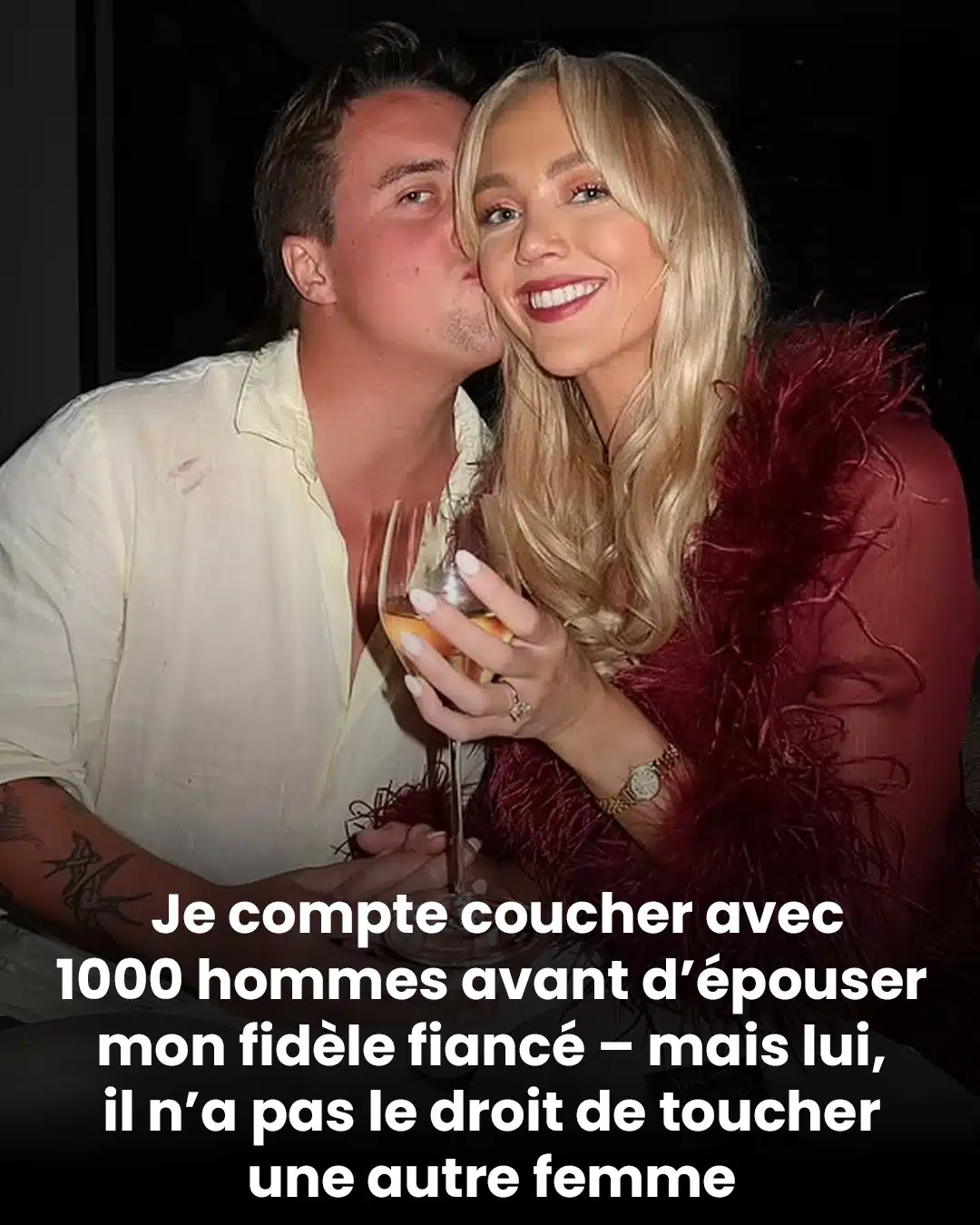 Je vais coucher avec 1 000 hommes avant d’épouser mon fidèle fiancé – mais lui n’a pas le droit de toucher une autre femme