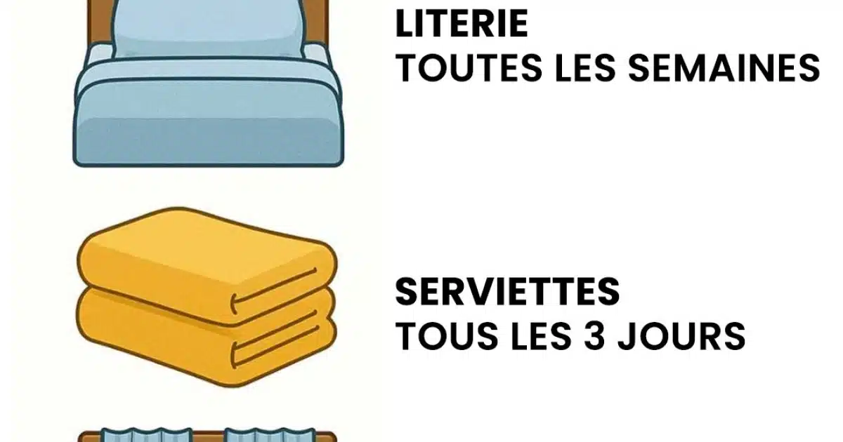 La fréquence recommandée pour laver son linge de lit