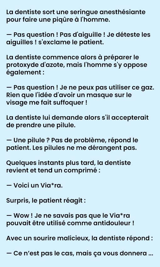 La peur des aiguilles chez un patient mène à une solution hilarante !