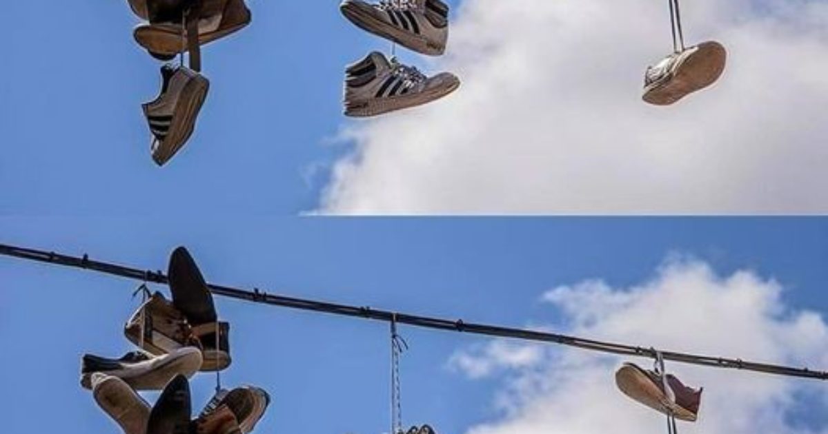 La signification des chaussures accrochées à une ligne électrique