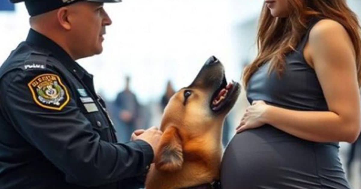 Le chien s’est mis dans une rage folle en voyant une femme enceinte