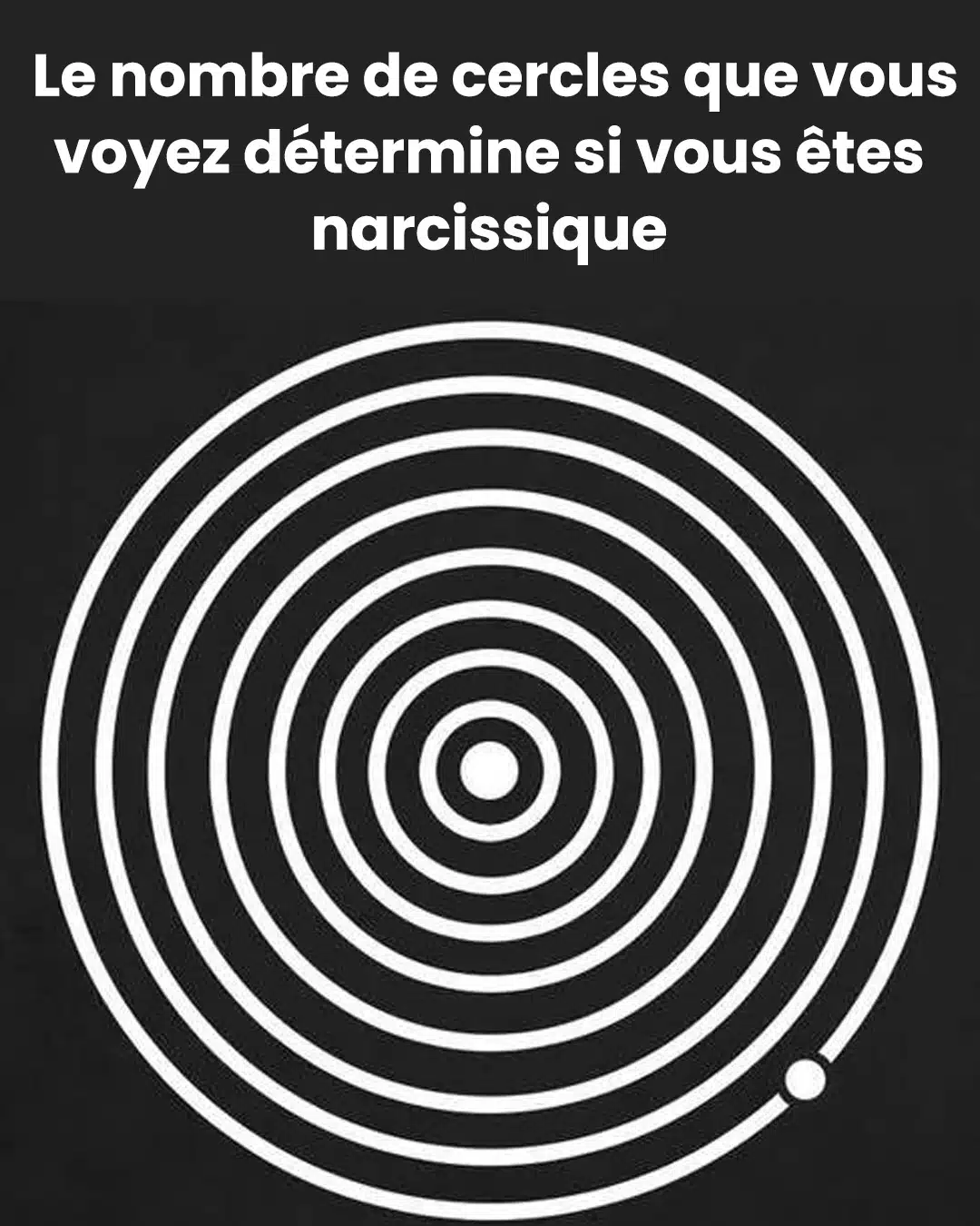 Le nombre de cercles que vous voyez détermine si vous êtes narcissique