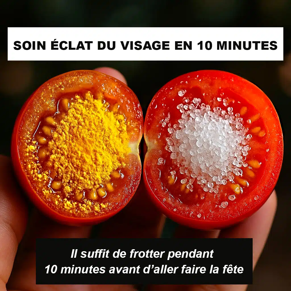 Les bienfaits de la tomate pour la peau : frottez une tranche de tomate sur le visage