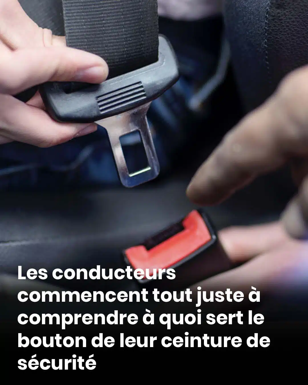 Les conducteurs commencent seulement à comprendre à quoi sert le bouton de leur ceinture de sécurité