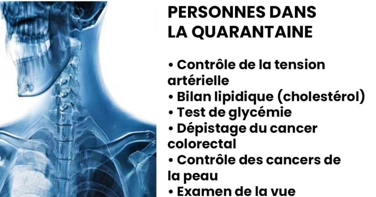 Les examens de santé les plus importants pour les personnes âgées de 40, 50, 60 et 70 ans