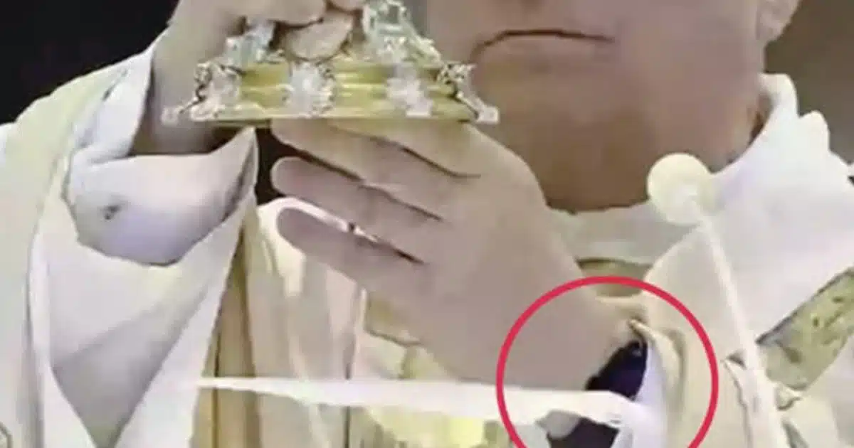 Les gens sont déchaînés après avoir repéré un détail « surréaliste » dans la tenue du pape Léon XIII pendant la messe.