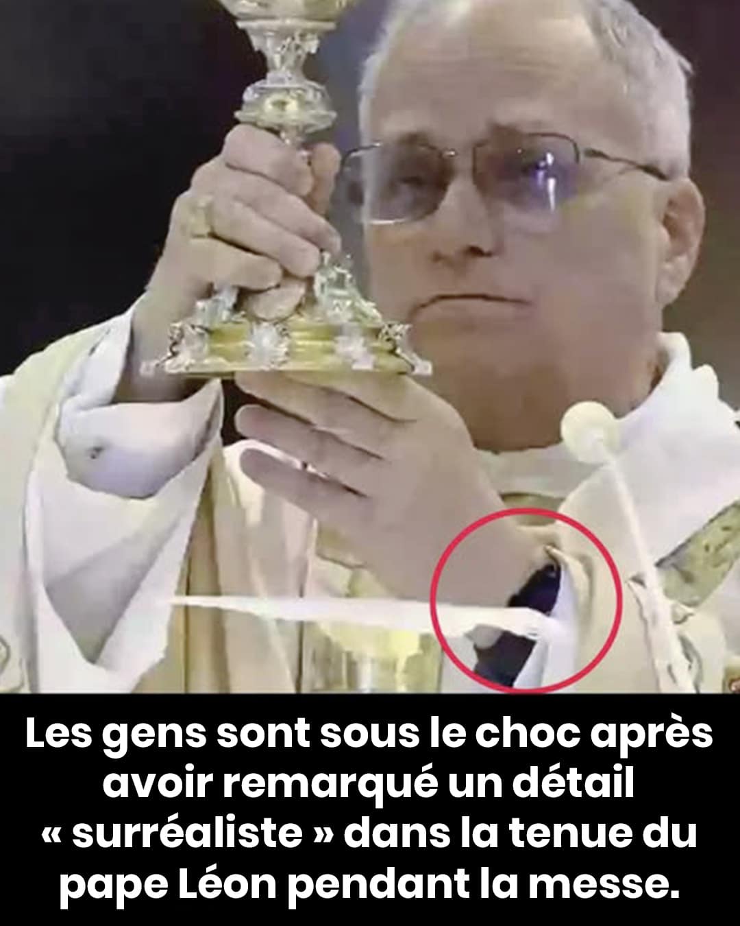 Les gens sont déchaînés après avoir repéré un détail « surréaliste » dans la tenue du pape Léon XIII pendant la messe.