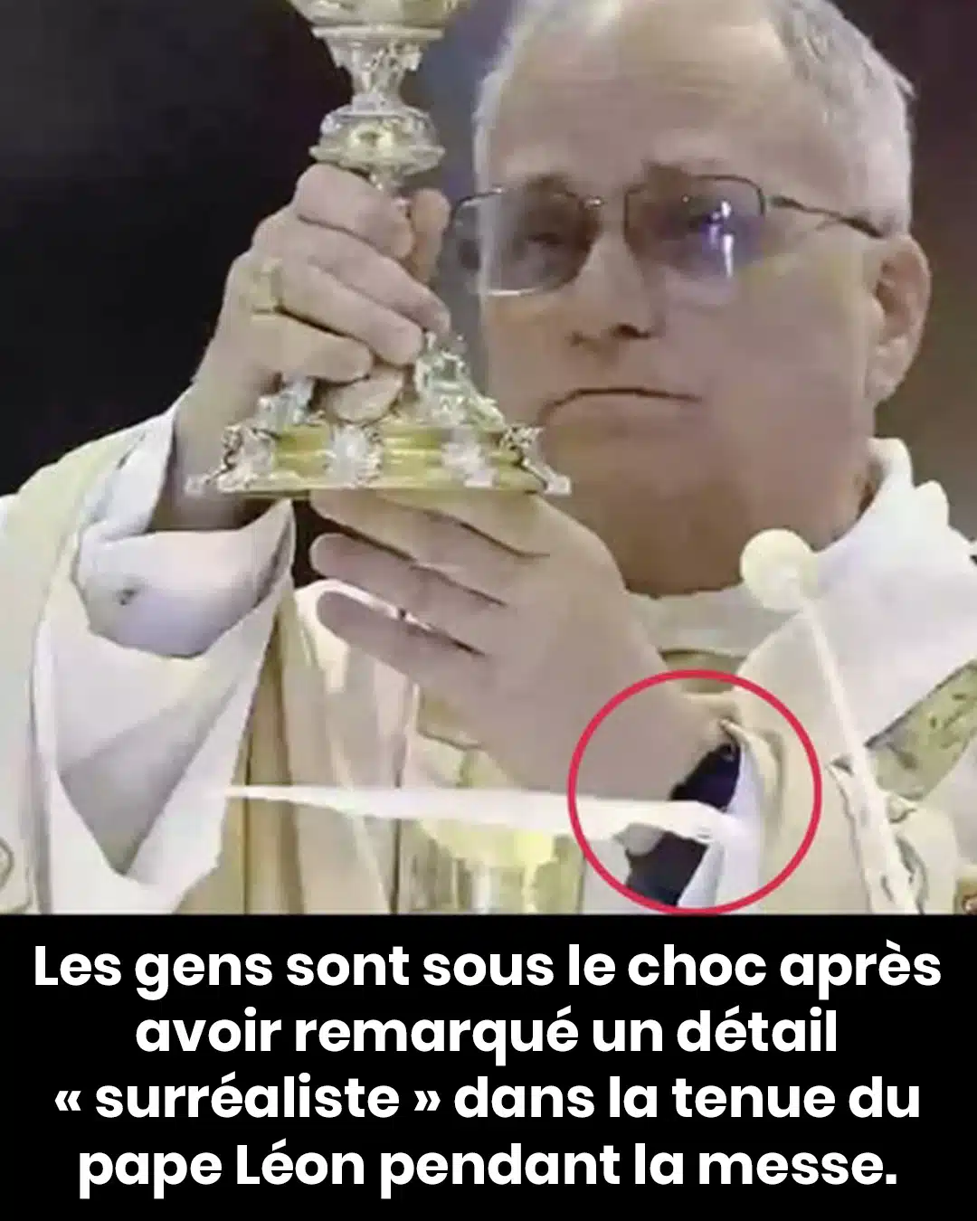 Les gens sont déchaînés après avoir repéré un détail « surréaliste » dans la tenue du pape Léon XIII pendant la messe.
