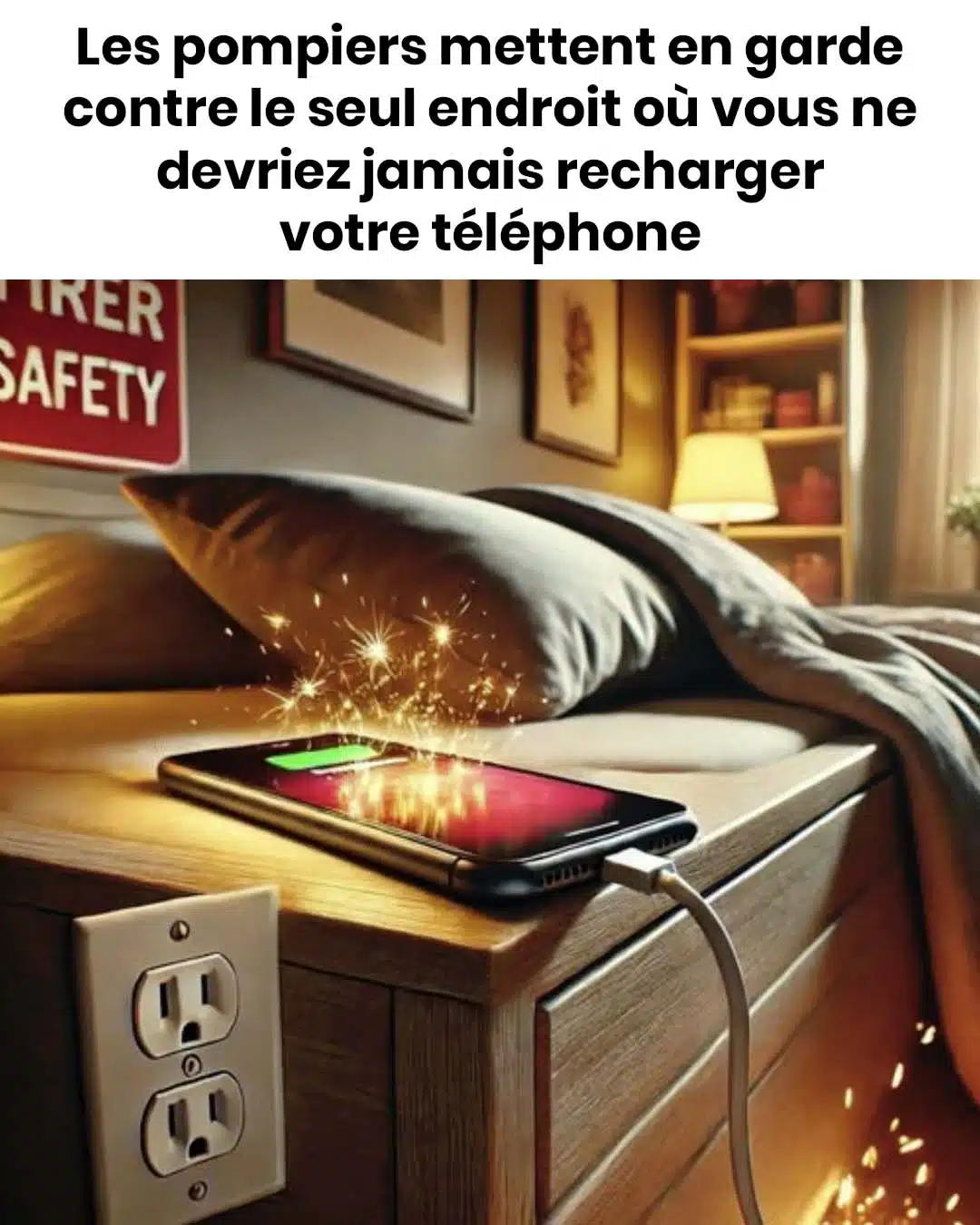 Les pompiers mettent en garde contre l’unique endroit où vous ne devez jamais charger votre téléphone.
