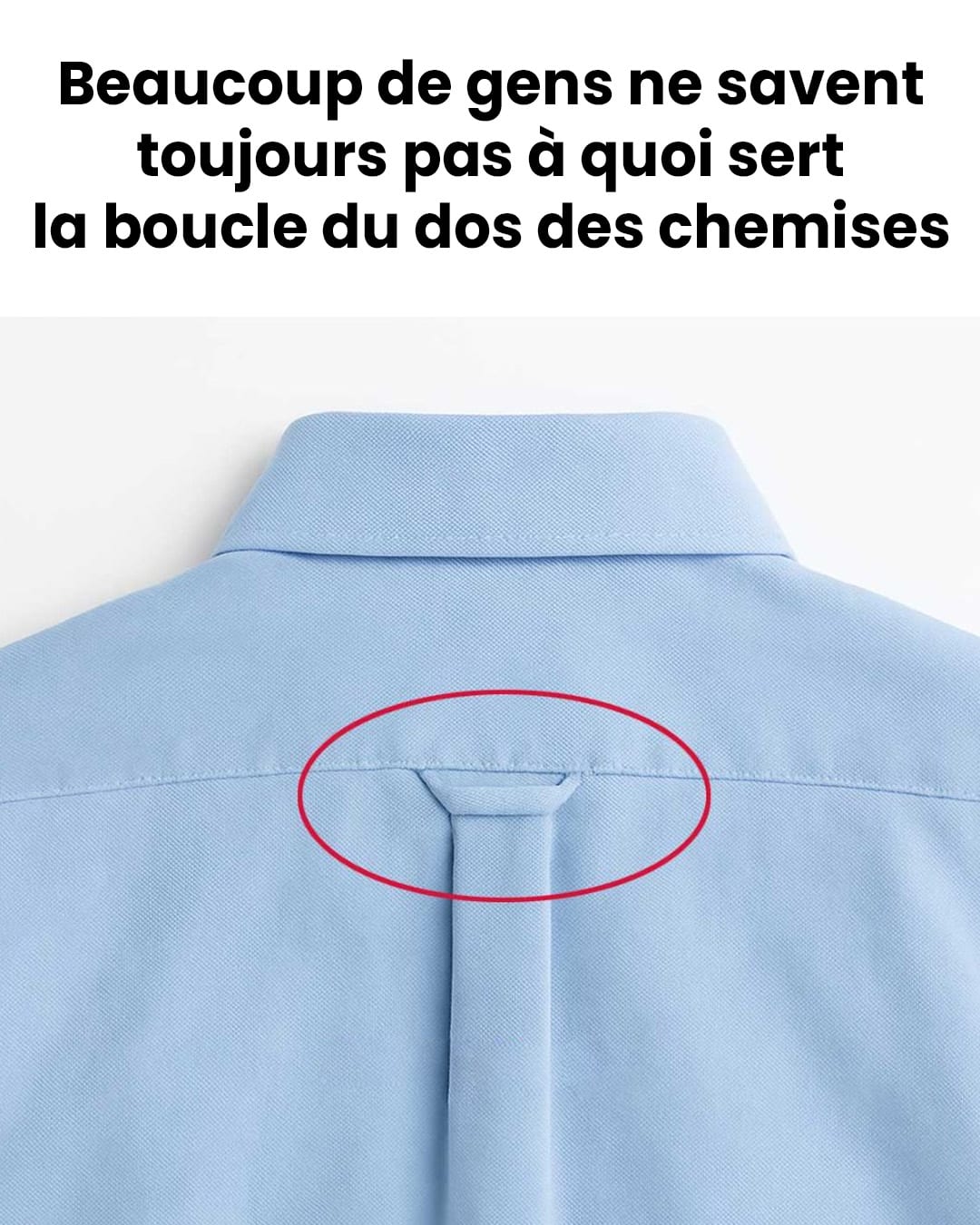 Mais à quoi sert la boucle dans le dos des chemises ?