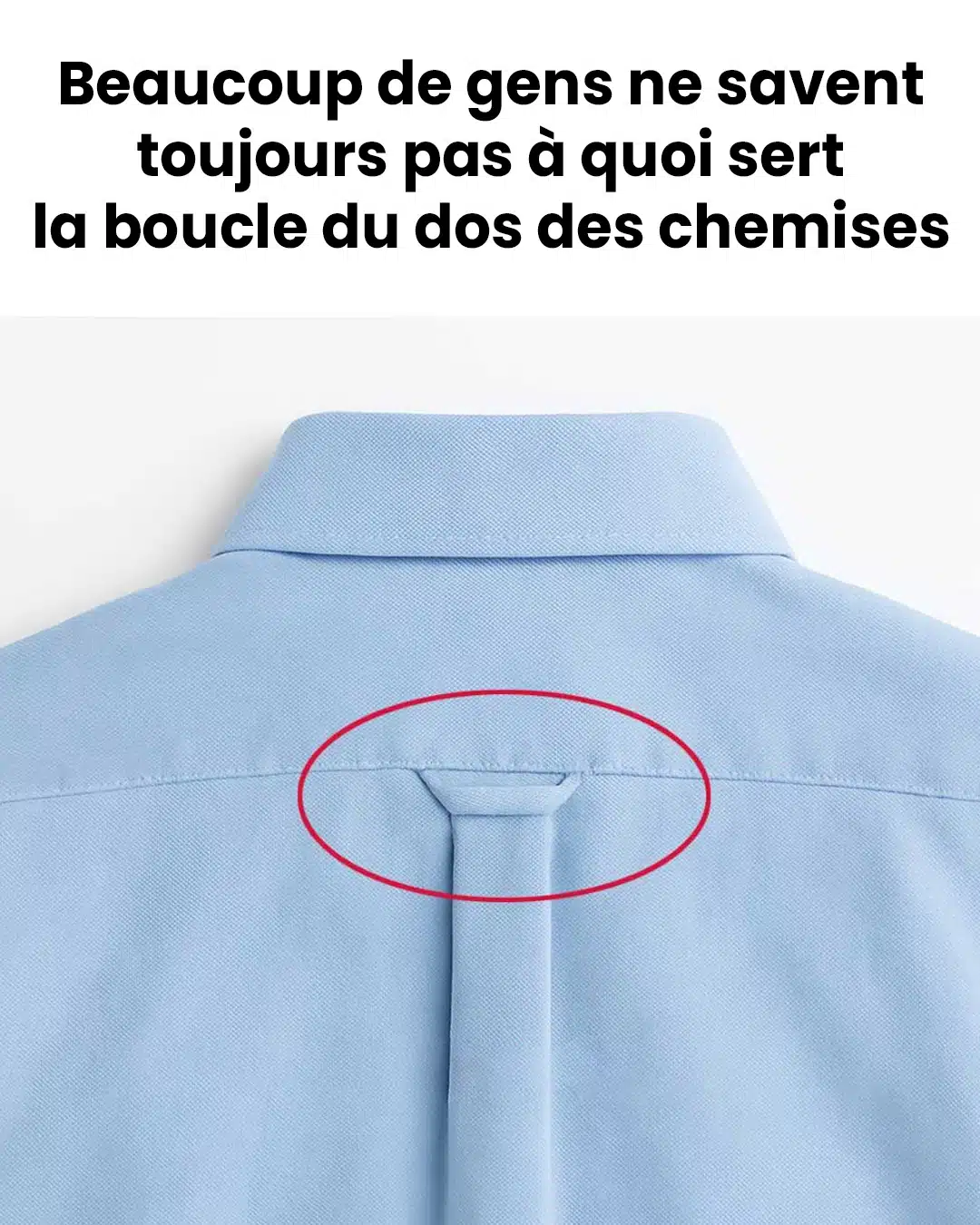 Mais à quoi sert la boucle dans le dos des chemises ?